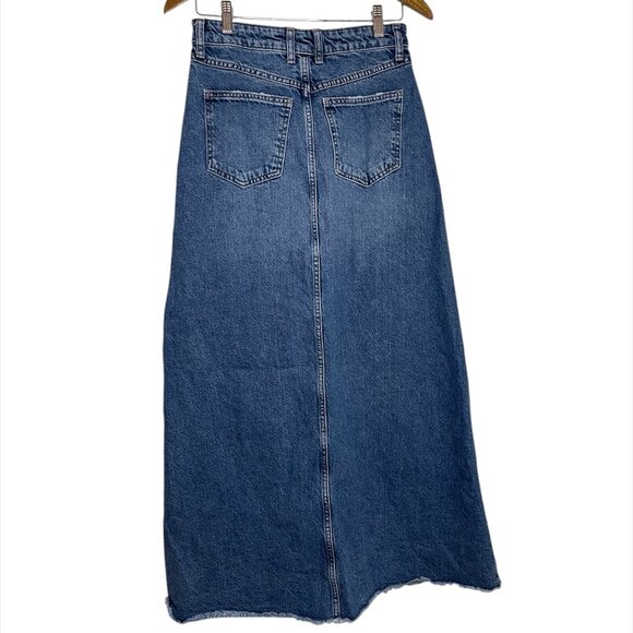 Free People We The Free Come As You Are Denim Maxi Skirt Sz 0 - Picture 6 of 6